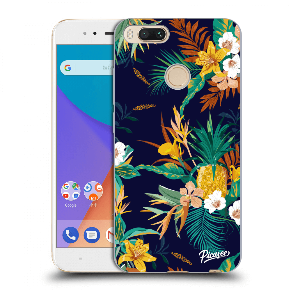 Picasee silikónový prehľadný obal pre Xiaomi Mi A1 Global - Pineapple Color
