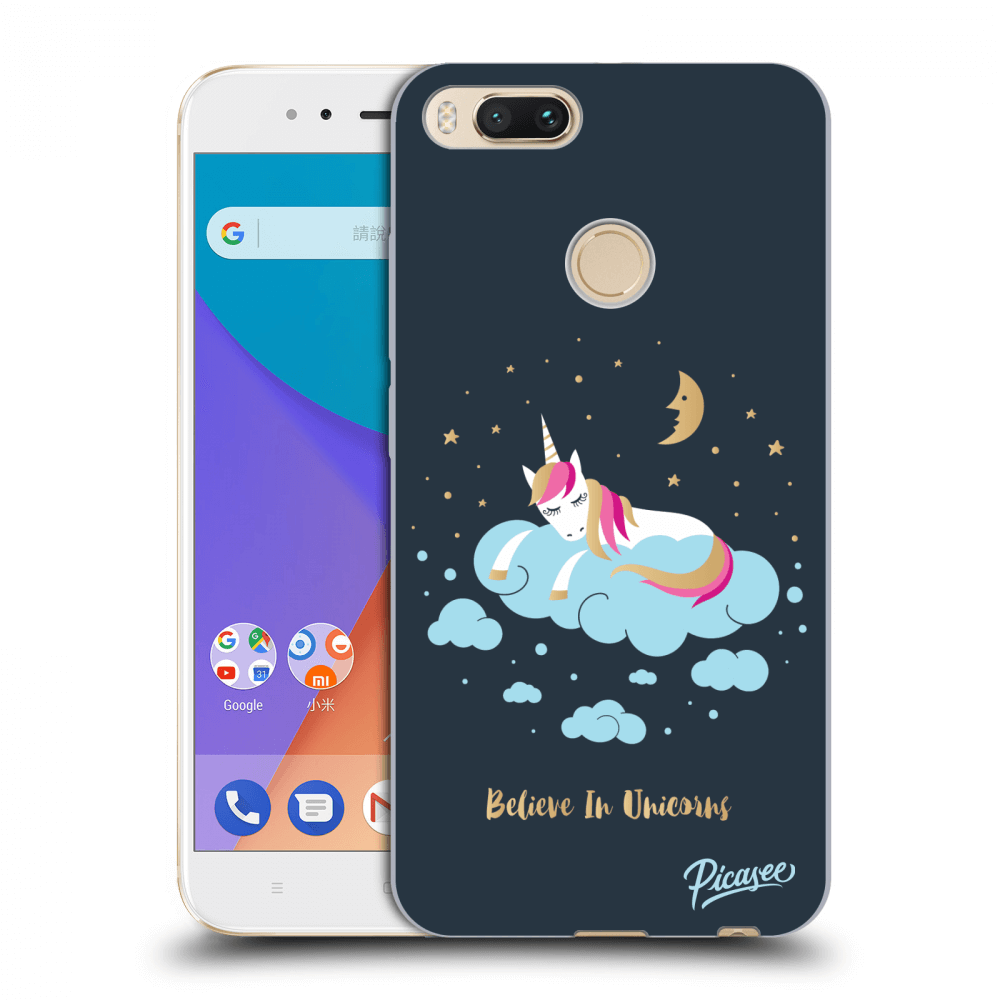 Picasee silikónový prehľadný obal pre Xiaomi Mi A1 Global - Believe In Unicorns