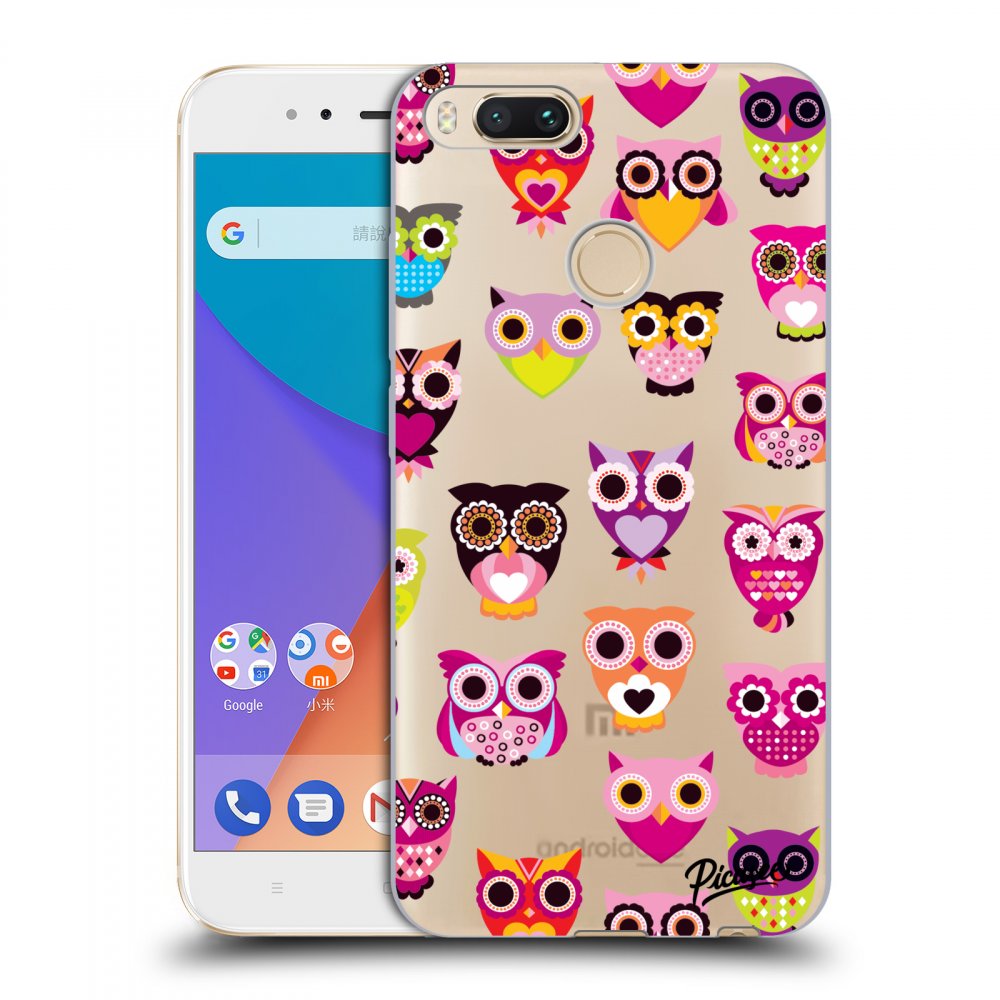 Picasee silikónový prehľadný obal pre Xiaomi Mi A1 Global - Owls