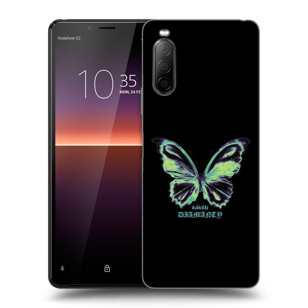 Picasee silikónový čierny obal pre Sony Xperia 10 II - Diamanty Blue