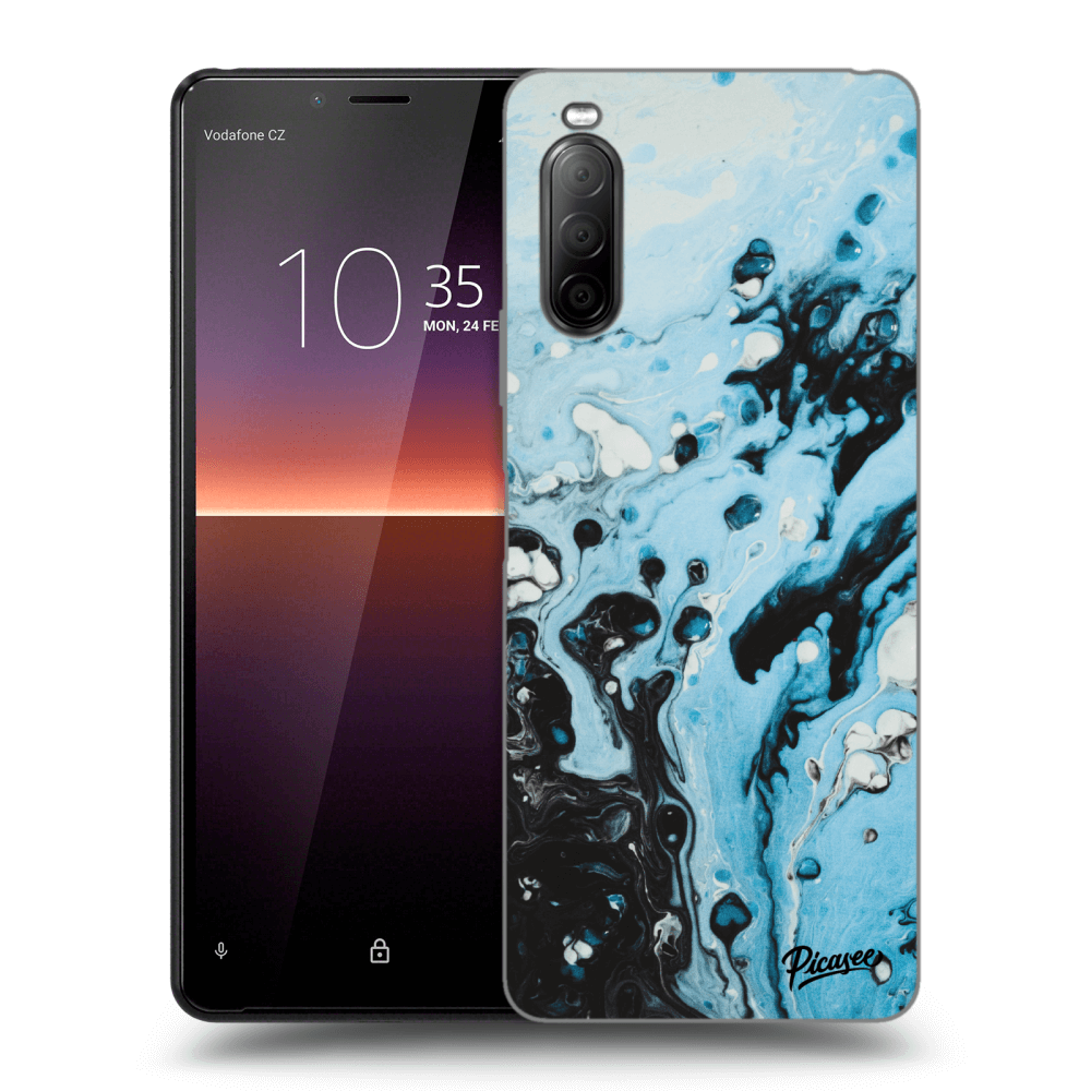 Picasee silikónový čierny obal pre Sony Xperia 10 II - Organic blue