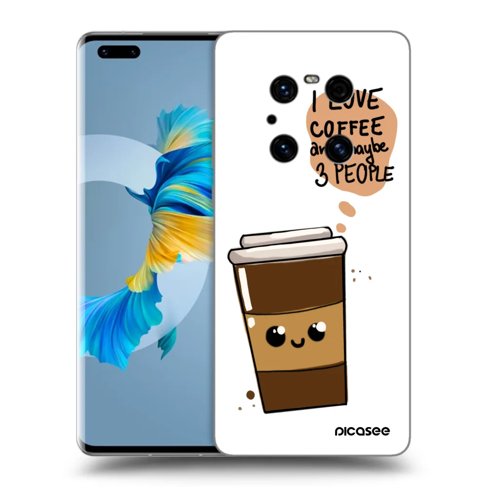 Silikónový prehľadný obal pre Huawei Mate 40 Pro - Cute coffee