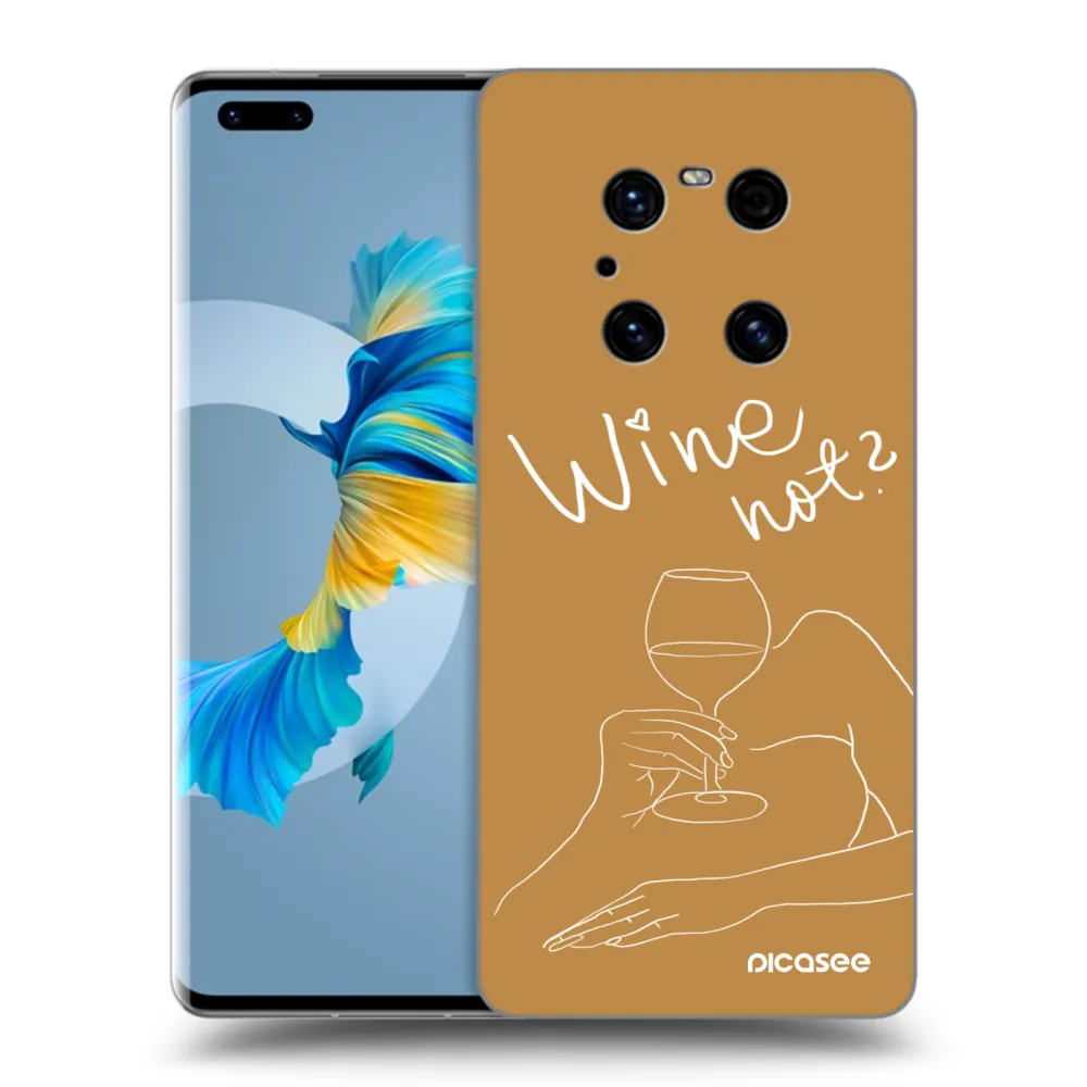 Silikónový prehľadný obal pre Huawei Mate 40 Pro - Wine not