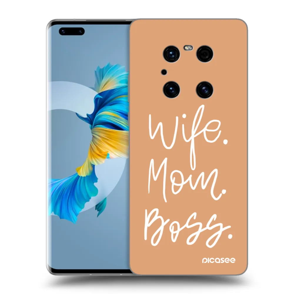 Silikónový prehľadný obal pre Huawei Mate 40 Pro - Boss Mama