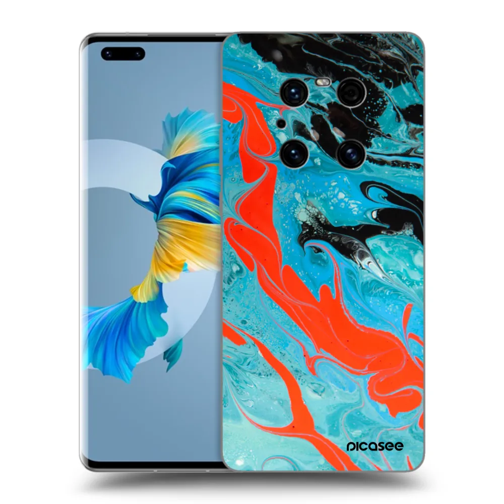 Silikónový prehľadný obal pre Huawei Mate 40 Pro - Blue Magma