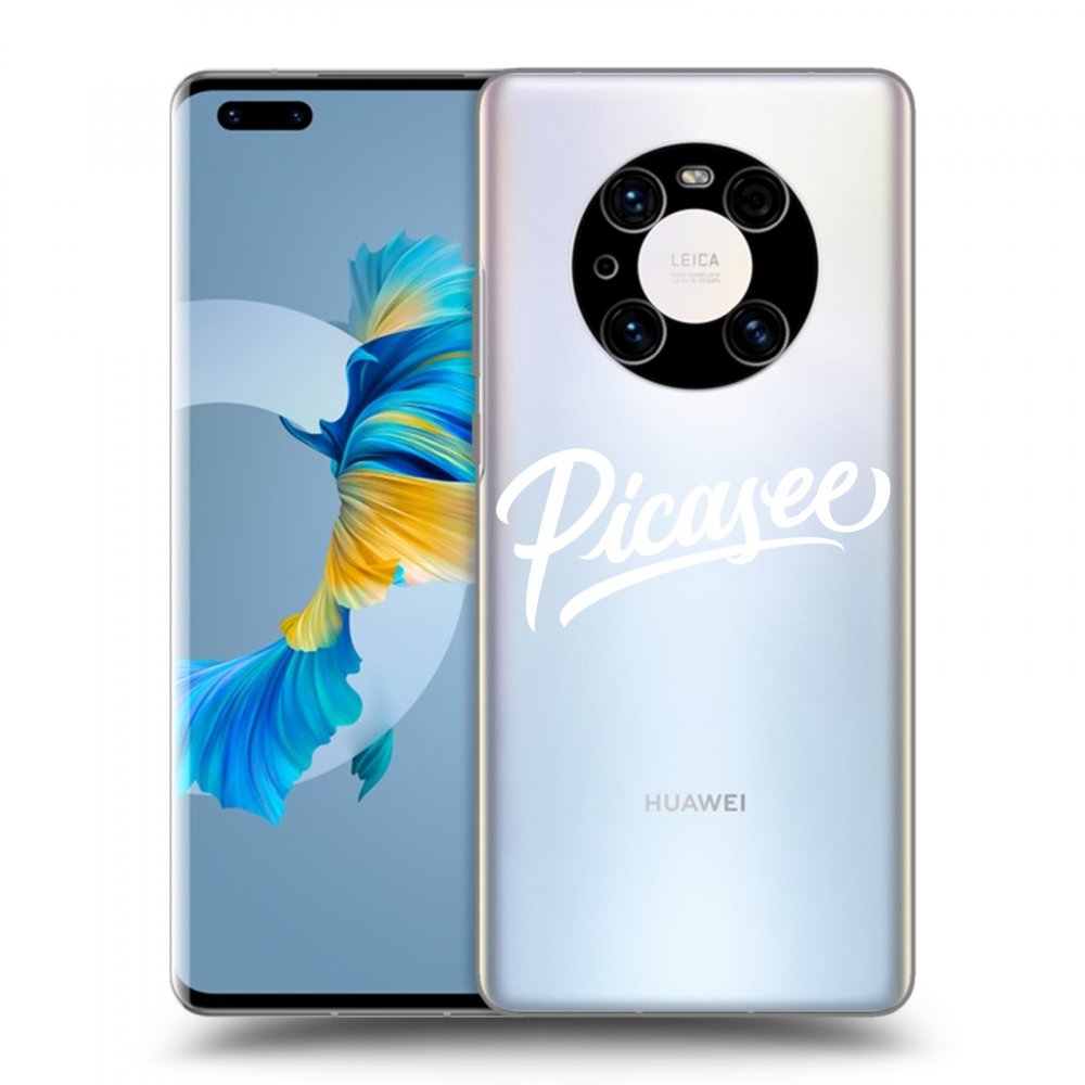 Silikónový prehľadný obal pre Huawei Mate 40 Pro - Picasee - old logo - white