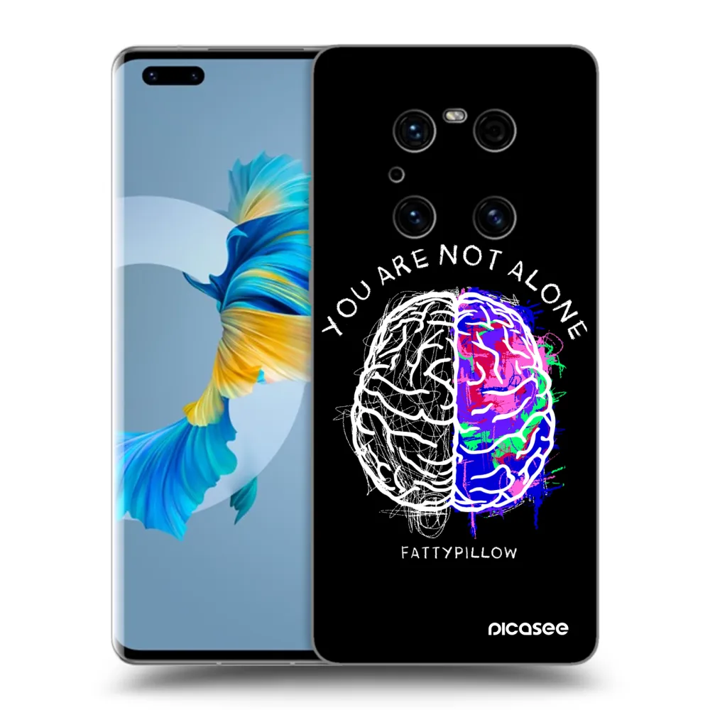 Silikónový prehľadný obal pre Huawei Mate 40 Pro - Brain - White