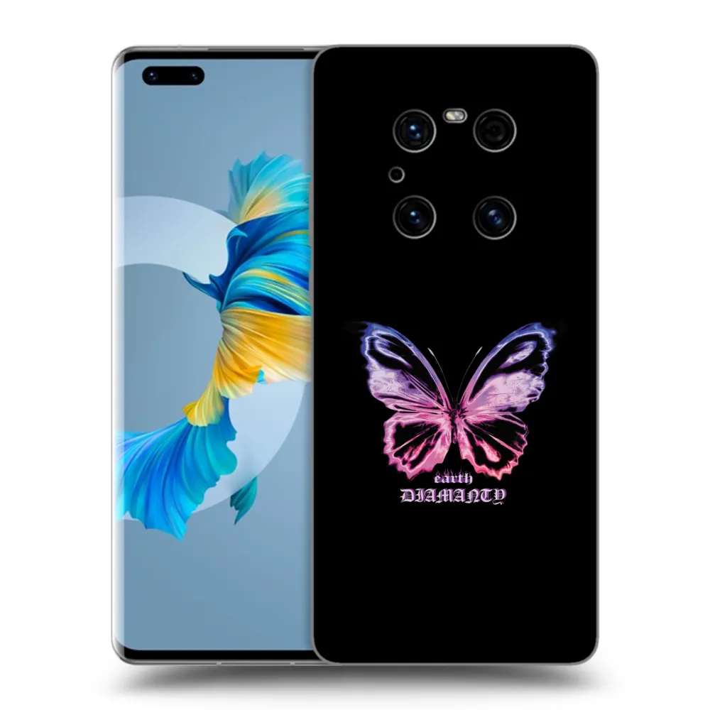 Silikónový prehľadný obal pre Huawei Mate 40 Pro - Diamanty Purple