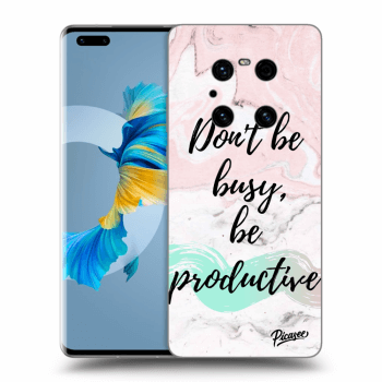 Picasee silikónový čierny obal pre Huawei Mate 40 Pro - Don't be busy, be productive