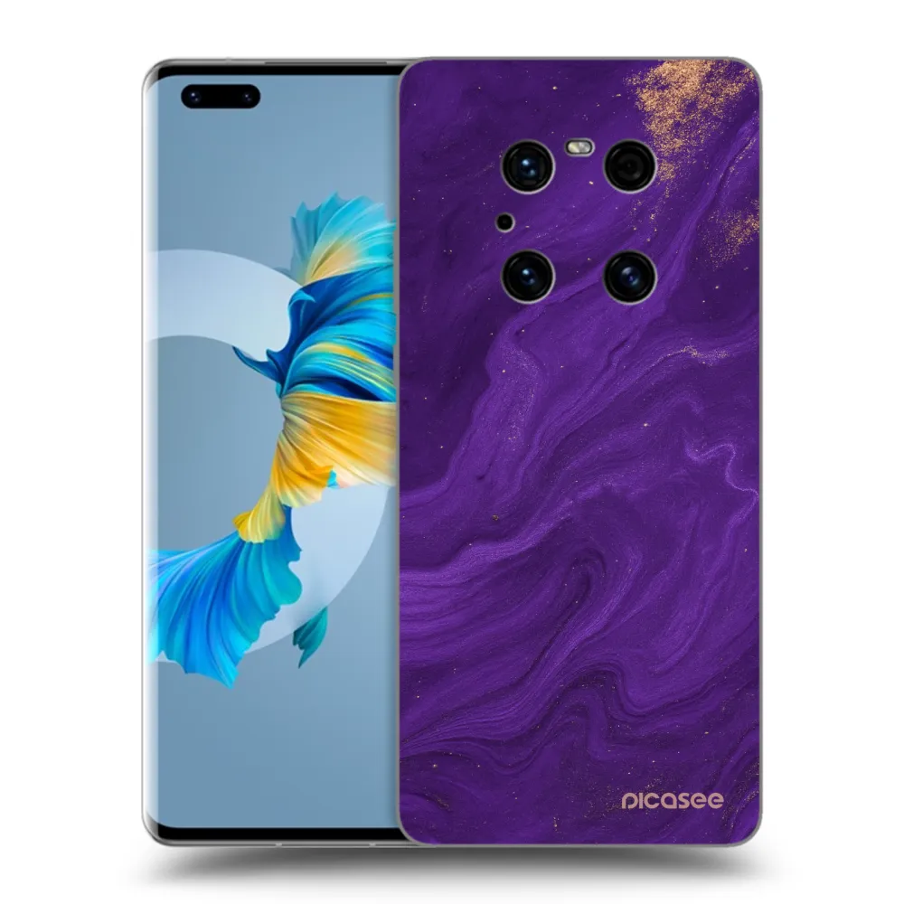 Picasee silikónový čierny obal pre Huawei Mate 40 Pro - Purple