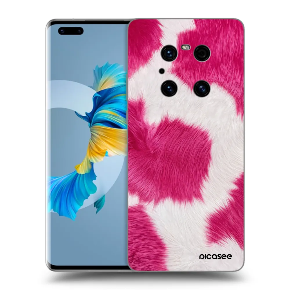 Silikónový prehľadný obal pre Huawei Mate 40 Pro - Pink Moo