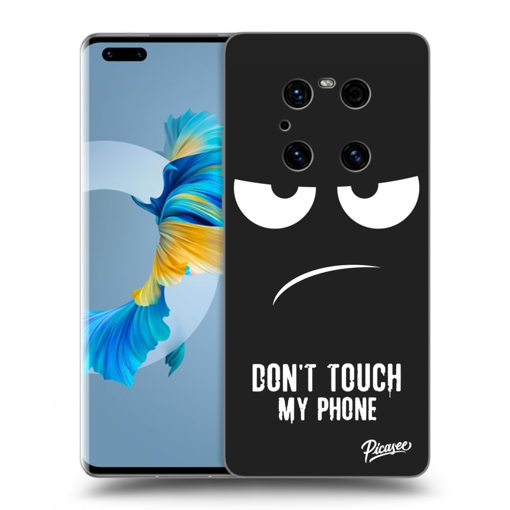 Picasee silikónový čierny obal pre Huawei Mate 40 Pro - Nesiahajte mi na telefón