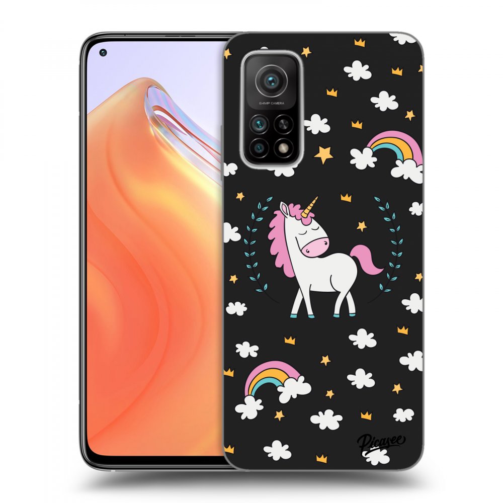 Picasee silikónový čierny obal pre Xiaomi Mi 10T - Unicorn star heaven