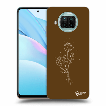Picasee silikónový čierny obal pre Xiaomi Mi 10T Lite - Brown flowers