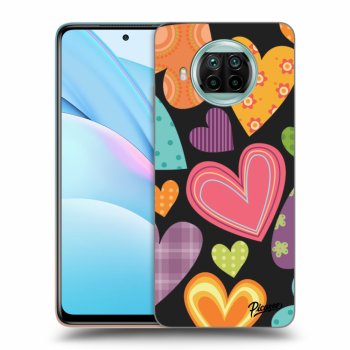 Picasee silikónový čierny obal pre Xiaomi Mi 10T Lite - Colored heart