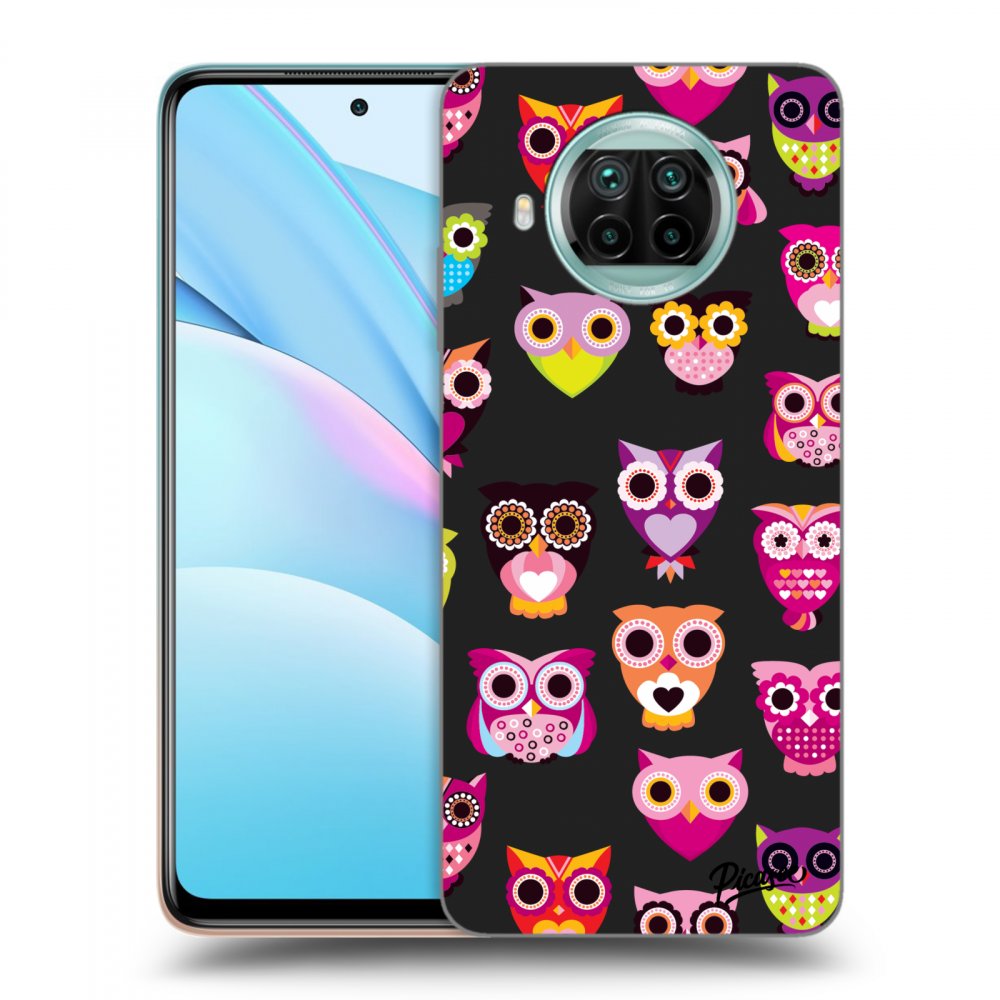 Picasee silikónový čierny obal pre Xiaomi Mi 10T Lite - Owls