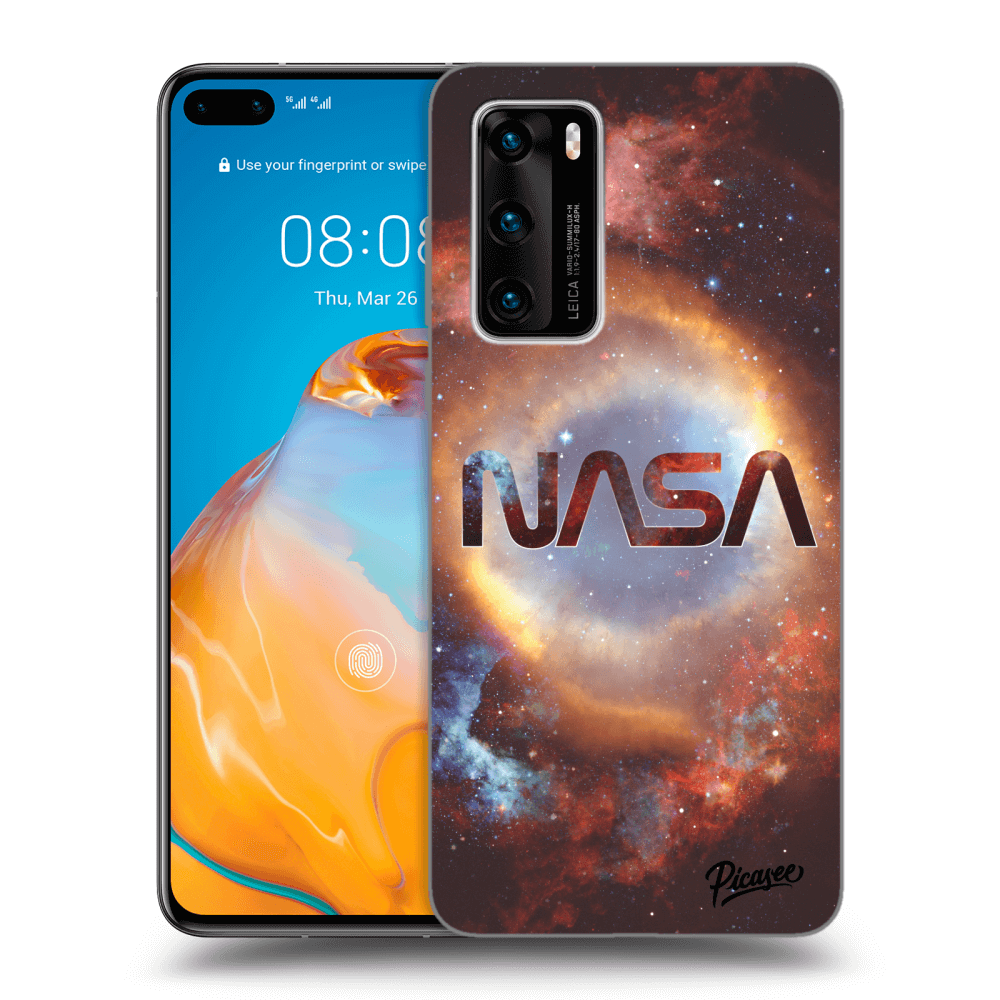 Picasee silikónový čierny obal pre Huawei P40 - Nebula