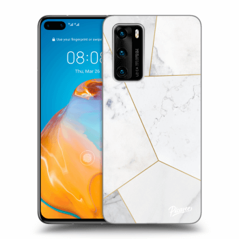 Obal pre Huawei P40 - White tile