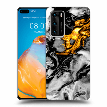 Obal pre Huawei P40 - Black Gold 2