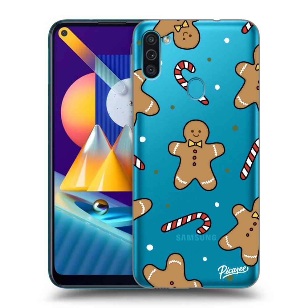 Picasee silikónový prehľadný obal pre Samsung Galaxy M11 - Gingerbread