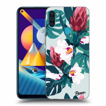 Picasee silikónový čierny obal pre Samsung Galaxy M11 - Rhododendron