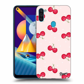 Picasee silikónový čierny obal pre Samsung Galaxy M11 - Cherries
