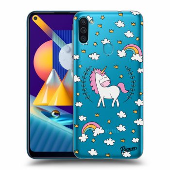 Picasee silikónový prehľadný obal pre Samsung Galaxy M11 - Unicorn star heaven