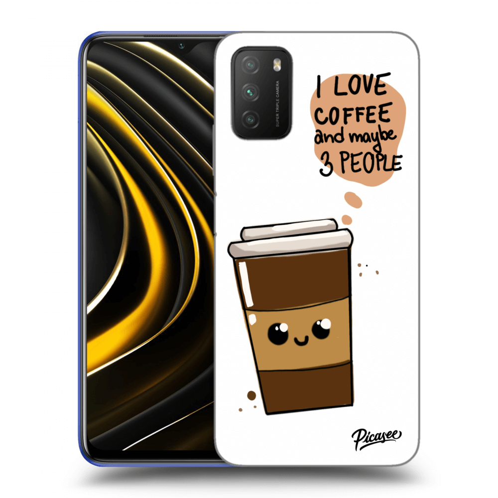 Picasee silikónový čierny obal pre Xiaomi Poco M3 - Cute coffee