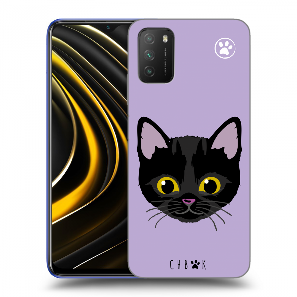 Picasee silikónový čierny obal pre Xiaomi Poco M3 - Chybí mi kočky - Fialová