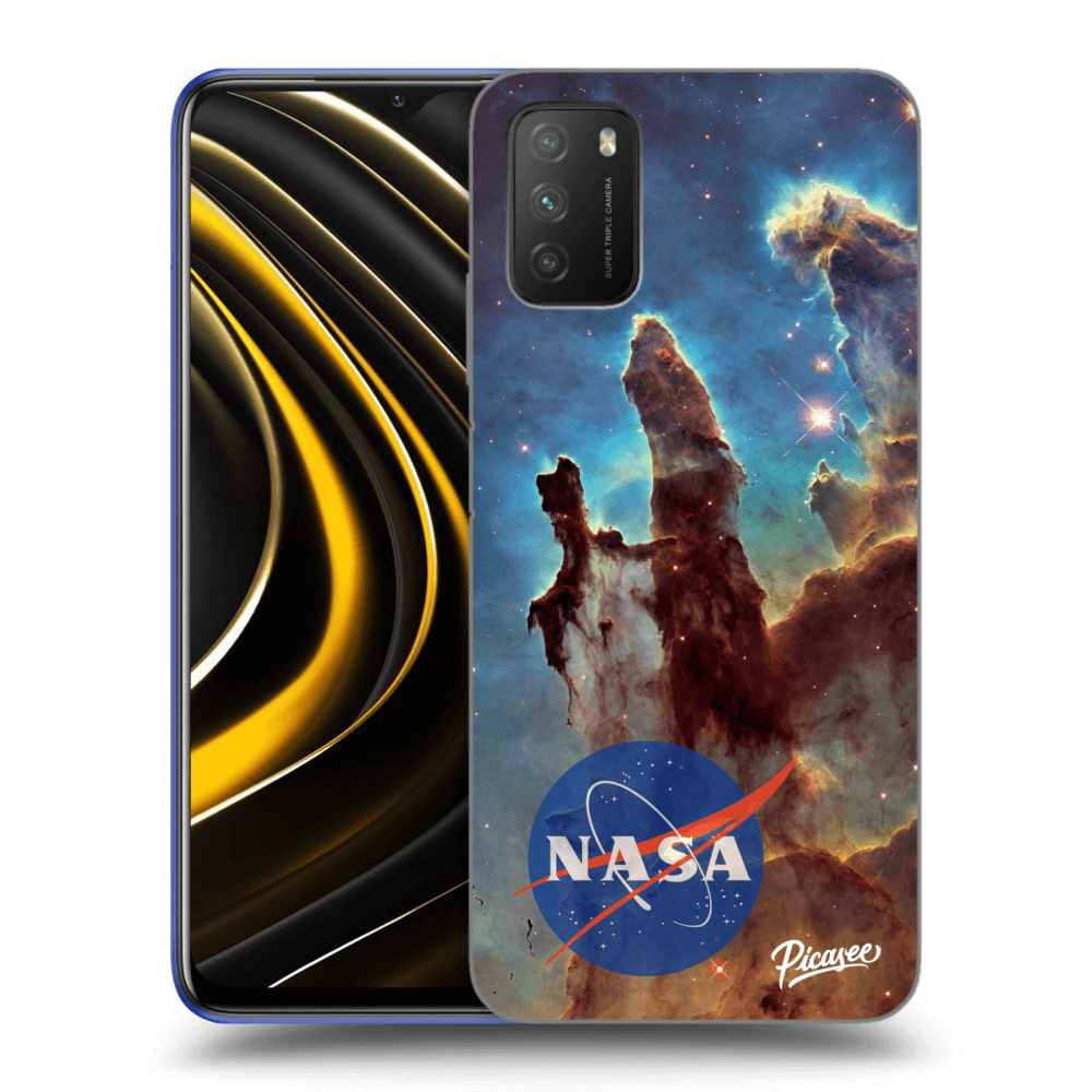 Picasee silikónový čierny obal pre Xiaomi Poco M3 - Eagle Nebula
