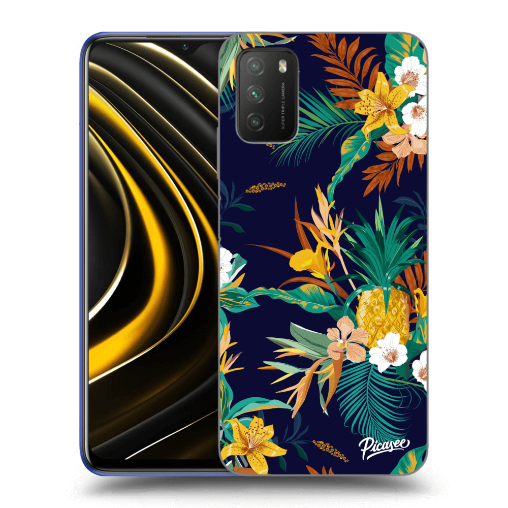 Picasee silikónový prehľadný obal pre Xiaomi Poco M3 - Pineapple Color