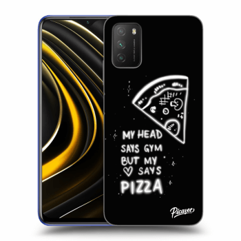 Picasee silikónový čierny obal pre Xiaomi Poco M3 - Pizza