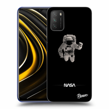 Picasee silikónový čierny obal pre Xiaomi Poco M3 - Astronaut Minimal