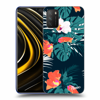 Picasee silikónový čierny obal pre Xiaomi Poco M3 - Monstera Color