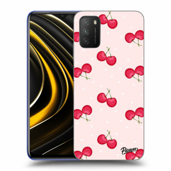 Picasee silikónový čierny obal pre Xiaomi Poco M3 - Cherries