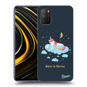 Picasee silikónový čierny obal pre Xiaomi Poco M3 - Believe In Unicorns