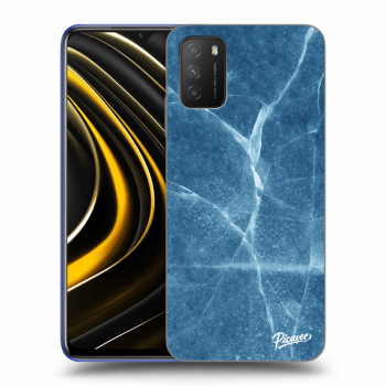 Picasee silikónový čierny obal pre Xiaomi Poco M3 - Blue marble
