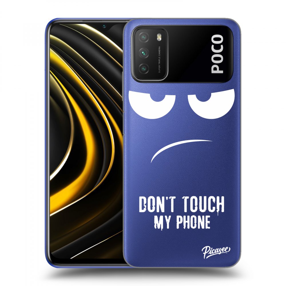 Picasee silikónový prehľadný obal pre Xiaomi Poco M3 - Don't Touch My Phone