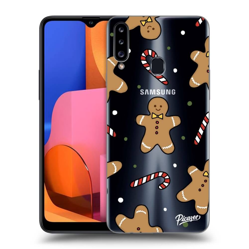 Picasee silikónový prehľadný obal pre Samsung Galaxy A20s - Gingerbread