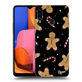 Picasee silikónový čierny obal pre Samsung Galaxy A20s - Gingerbread