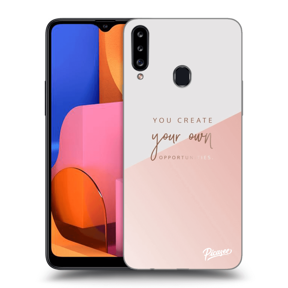 Picasee silikónový čierny obal pre Samsung Galaxy A20s - You create your own opportunities