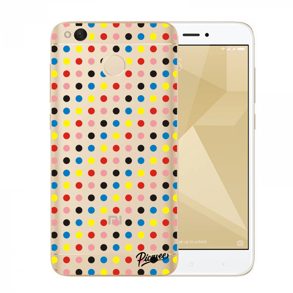 Picasee silikónový prehľadný obal pre Xiaomi Redmi 4X Global - Colorful dots
