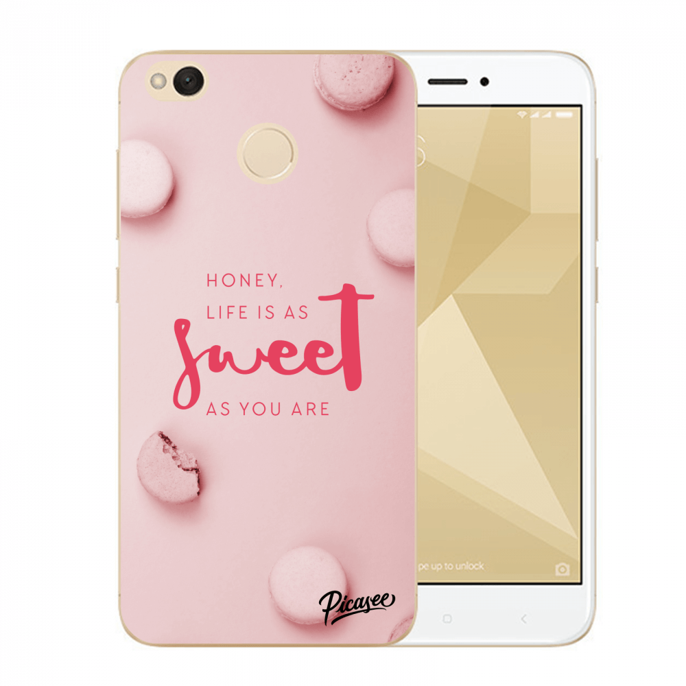 Picasee silikónový prehľadný obal pre Xiaomi Redmi 4X Global - Life is as sweet as you are