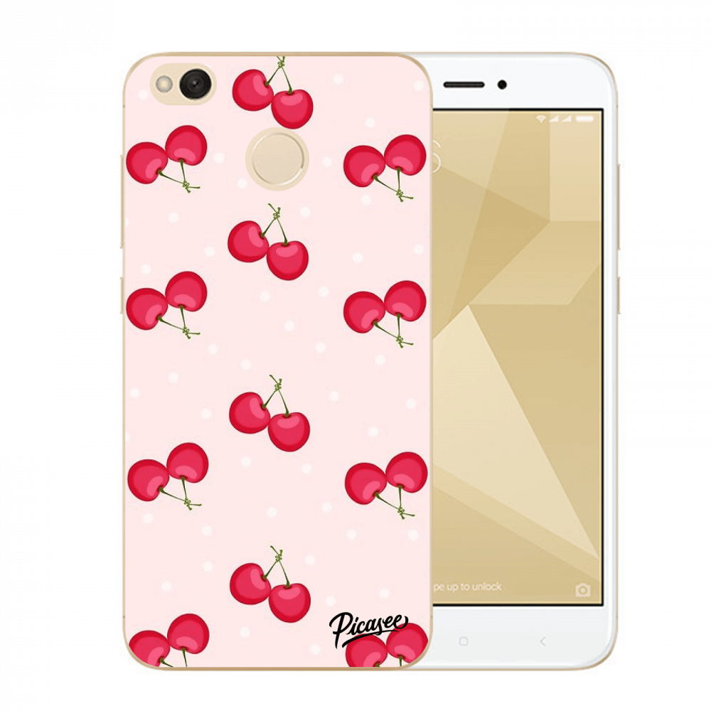 Picasee silikónový prehľadný obal pre Xiaomi Redmi 4X Global - Cherries