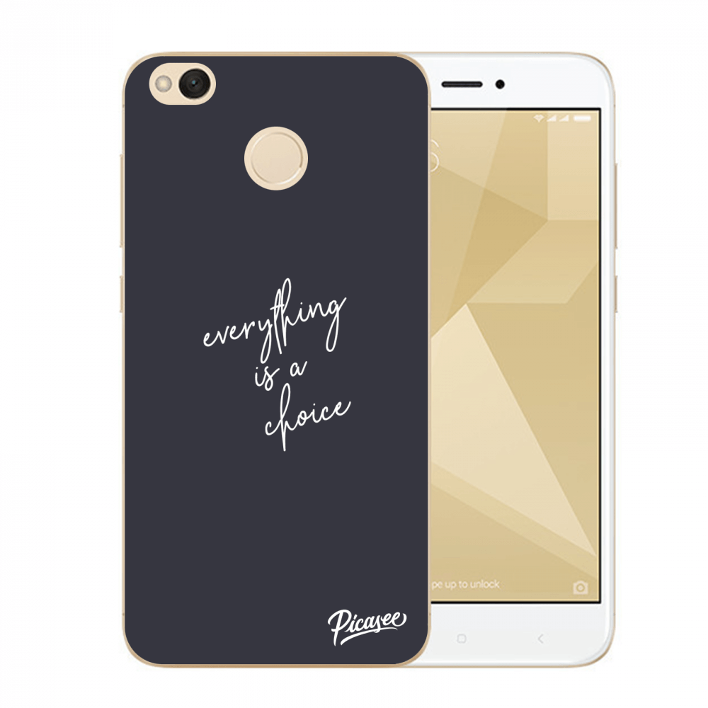 Picasee silikónový prehľadný obal pre Xiaomi Redmi 4X Global - Everything is a choice