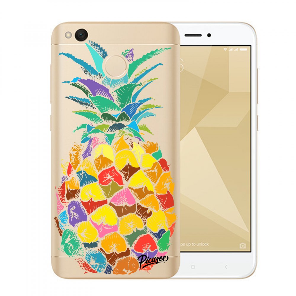 Picasee silikónový prehľadný obal pre Xiaomi Redmi 4X Global - Pineapple