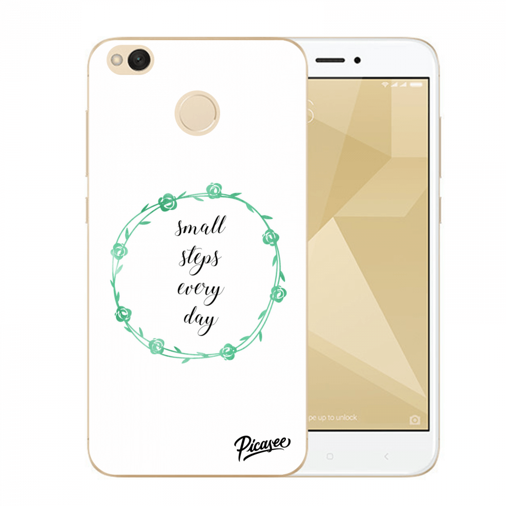 Picasee silikónový prehľadný obal pre Xiaomi Redmi 4X Global - Small steps every day