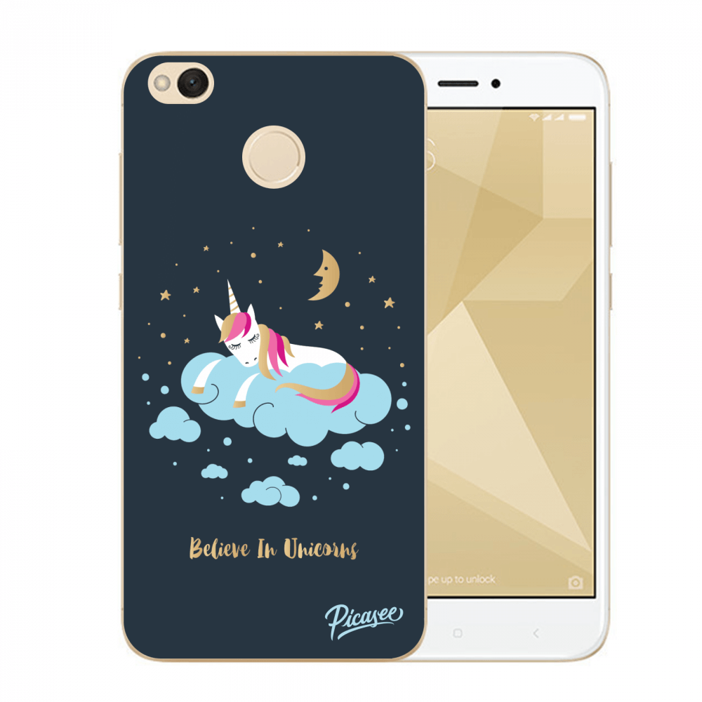 Picasee silikónový prehľadný obal pre Xiaomi Redmi 4X Global - Believe In Unicorns