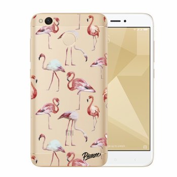 Picasee plastový prehľadný obal pre Xiaomi Redmi 4X Global - Flamingos