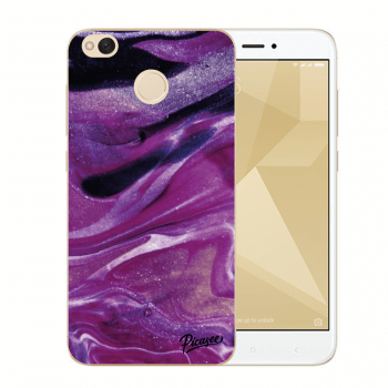 Picasee plastový prehľadný obal pre Xiaomi Redmi 4X Global - Purple glitter